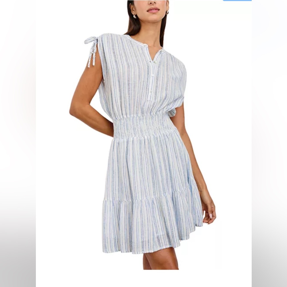 Rails Blue and White Striped Mini Dress